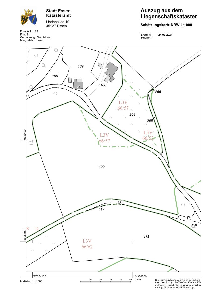 Amtliche Schätzungskarte NRW