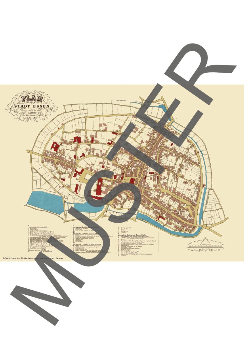 Plan der Stadt Essen 1823 (Heyden)